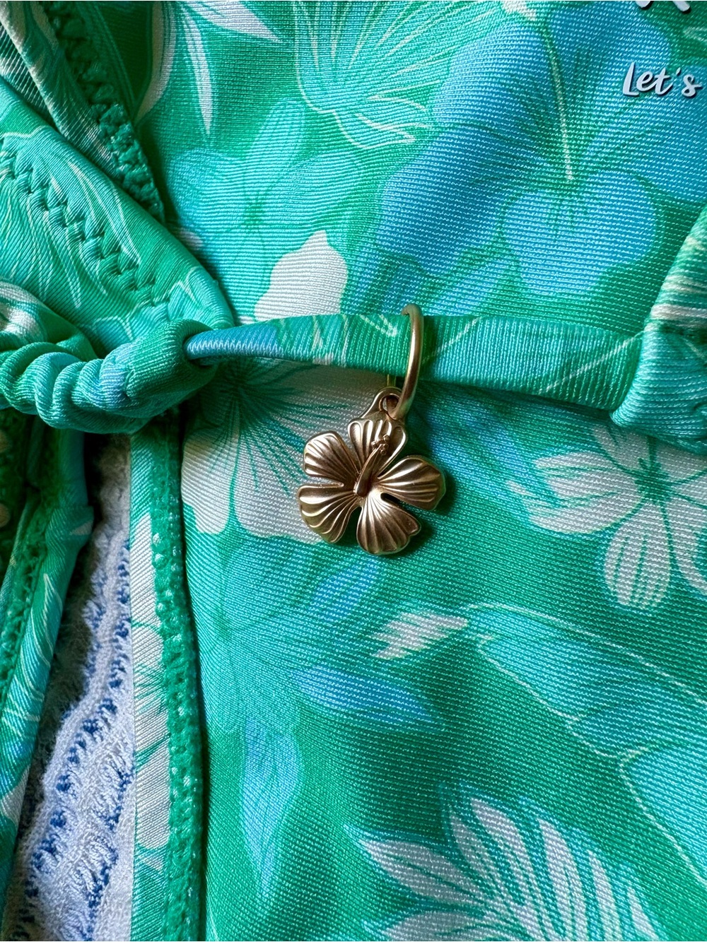 Kulani Kinis Green Floral Halter Bikini - Picture 5 of 6